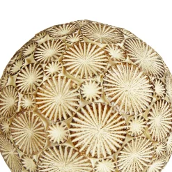 6 boules déco ethniques marron en résine