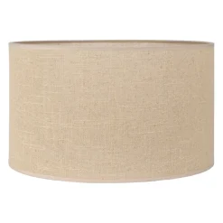 Abat jour en coton et lin beige h24cm - Ter-Bohem