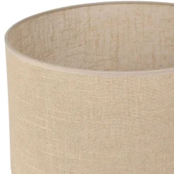 Abat jour en coton et lin beige h24cm - Ter-Bohem