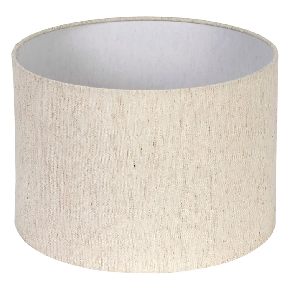 Abat jour en coton grège d30cm - Tambour