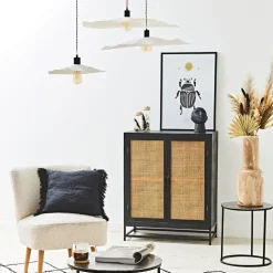 Abat-jour blanc beige d78cm - Louise