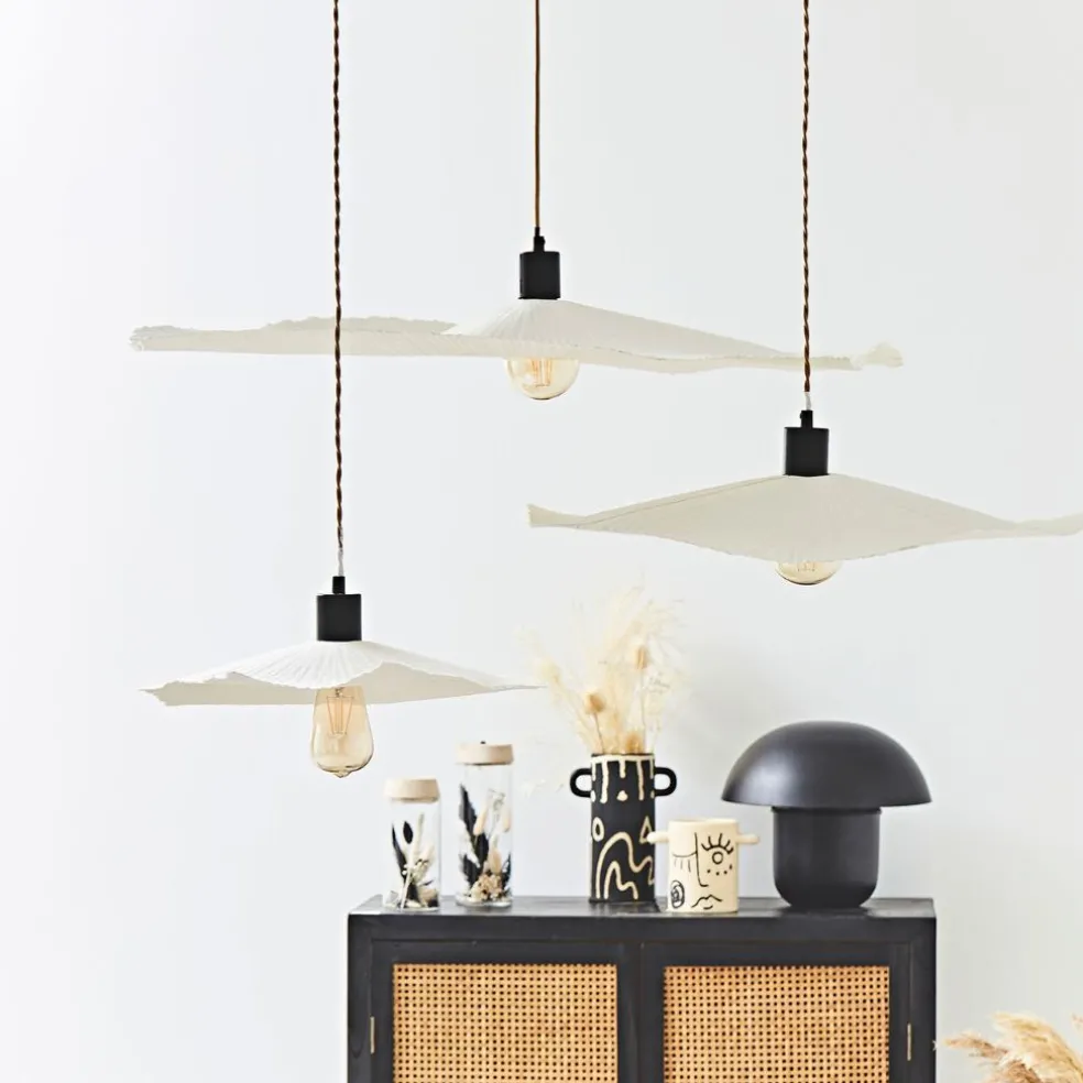 Abat-jour blanc beige d78cm - Louise