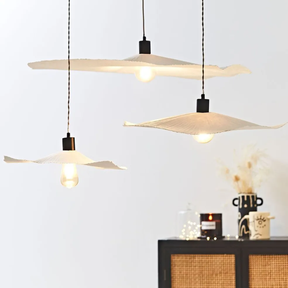 Abat-jour blanc beige d78cm - Louise