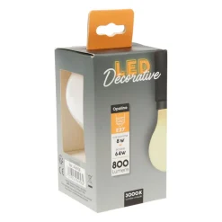 Ampoule led filament opaline standard - 8 w. 800 lm. e27. a60.