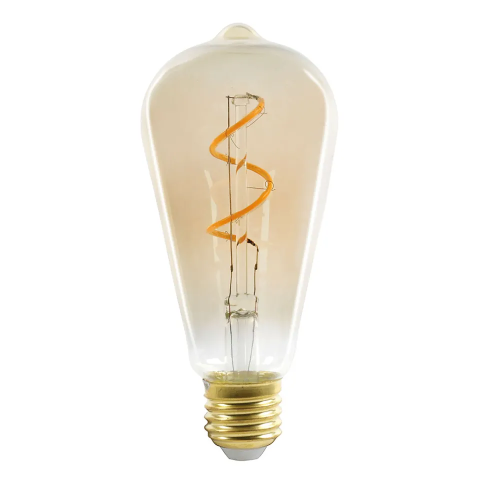Ampoule spirale poire ambree