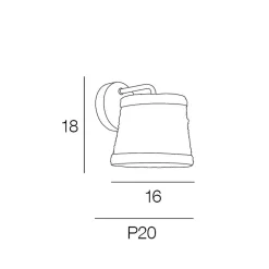 Applique en métal naturel h18cm