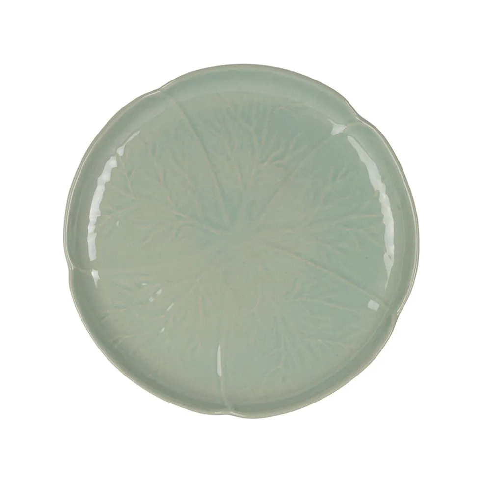 Assiette à dessert chou en grès lichen d21cm