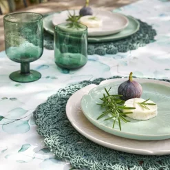 Assiette à dessert chou en grès lichen d21cm