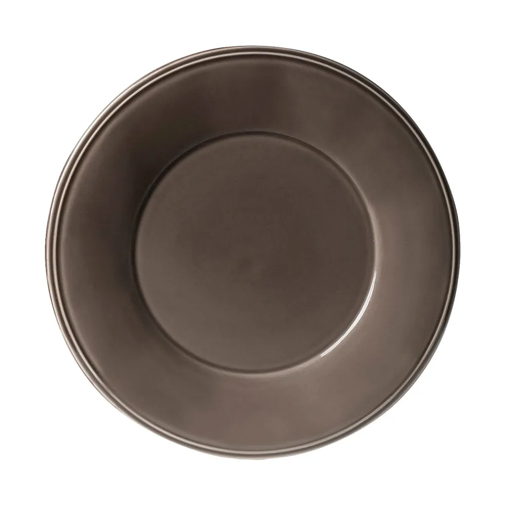 Assiette à dessert en faïence poivre d23.5cm - constance