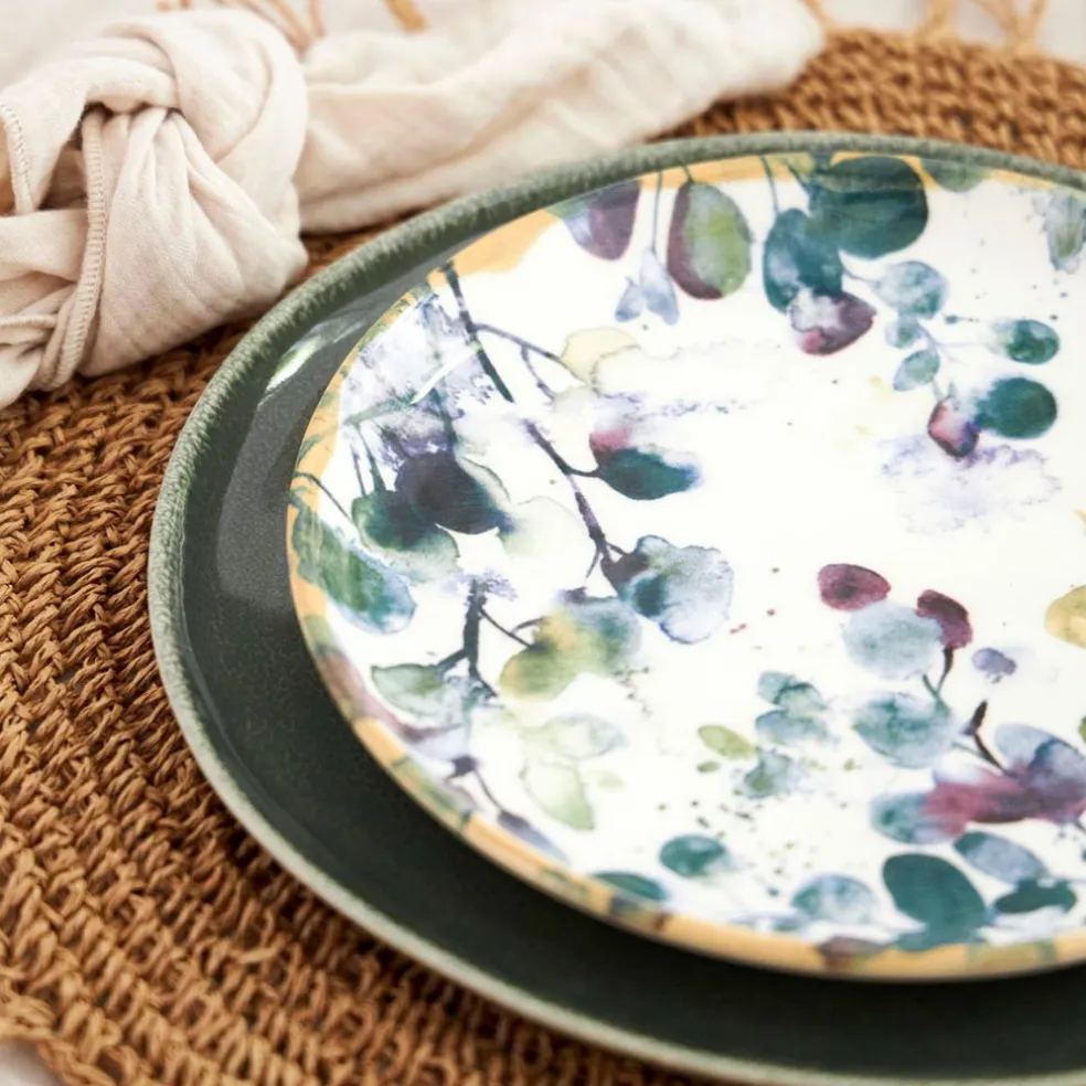 Assiette à dessert en faïence blanc d22.5cm - Garden