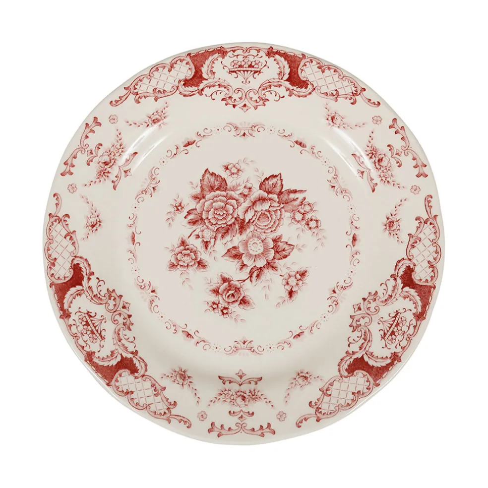 Assiette à dessert en faience bordeaux d20cm - clothilde