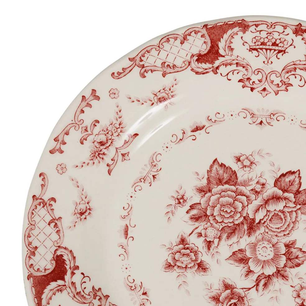 Assiette à dessert en faience bordeaux d20cm - clothilde