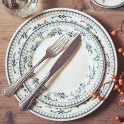 Assiette à dessert en faience bleu ancien d20cm - faustine