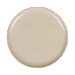 Assiette à dessert en grès sable d21cm - Ingrid