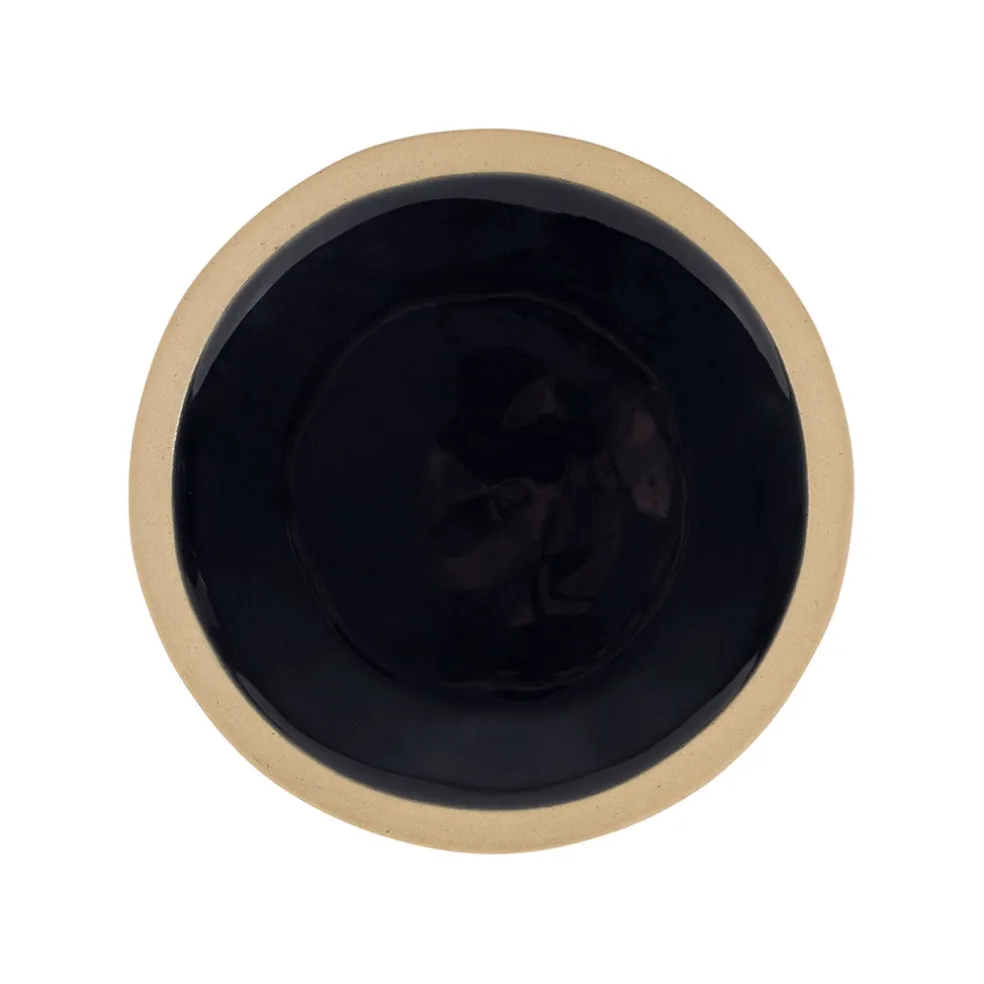 Assiette à dessert en grès bleu marine d21.5cm - Jade