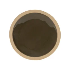 Assiette à dessert en grès kaki d21.5cm - Jade