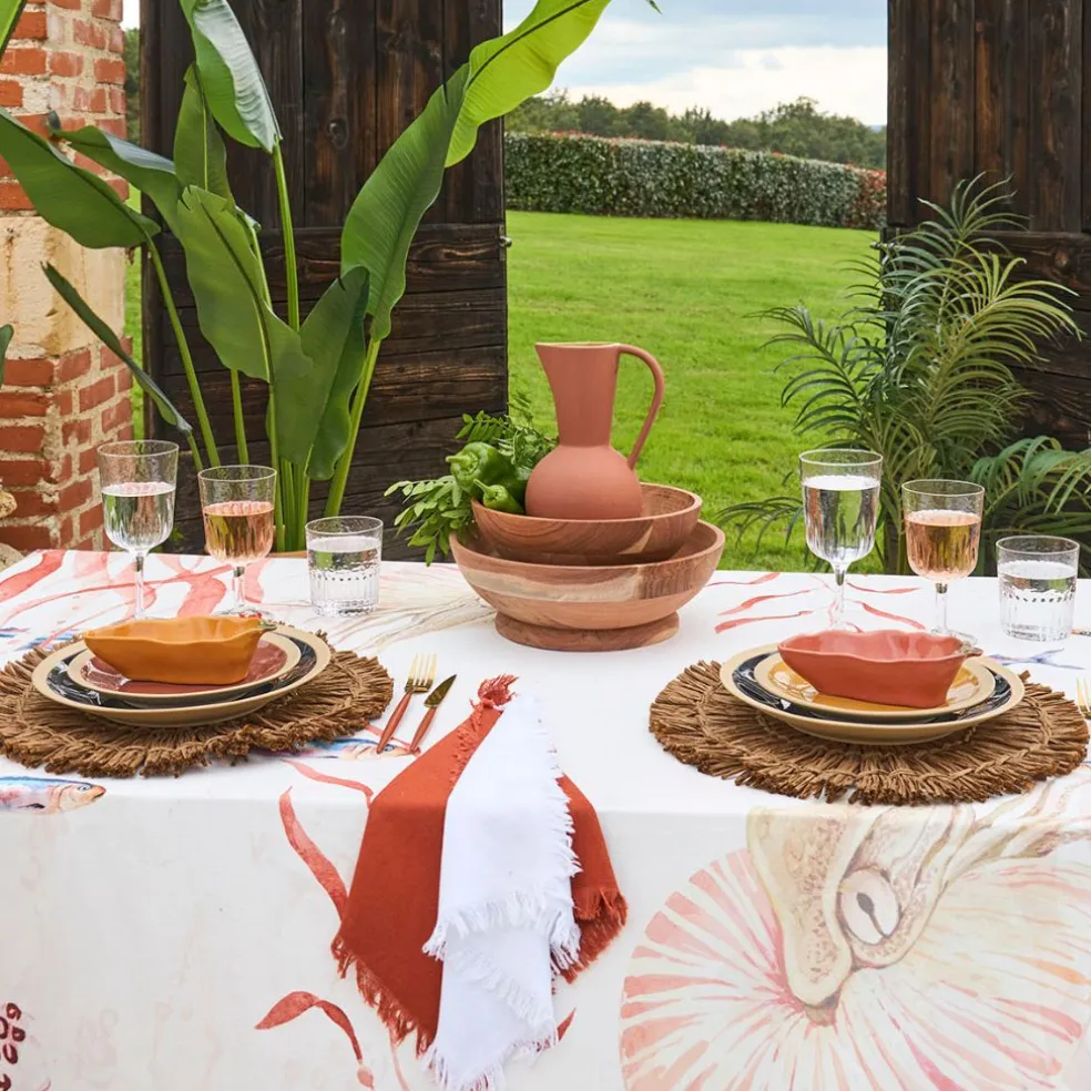 Assiette à dessert en grès curry d21.5cm - Jade