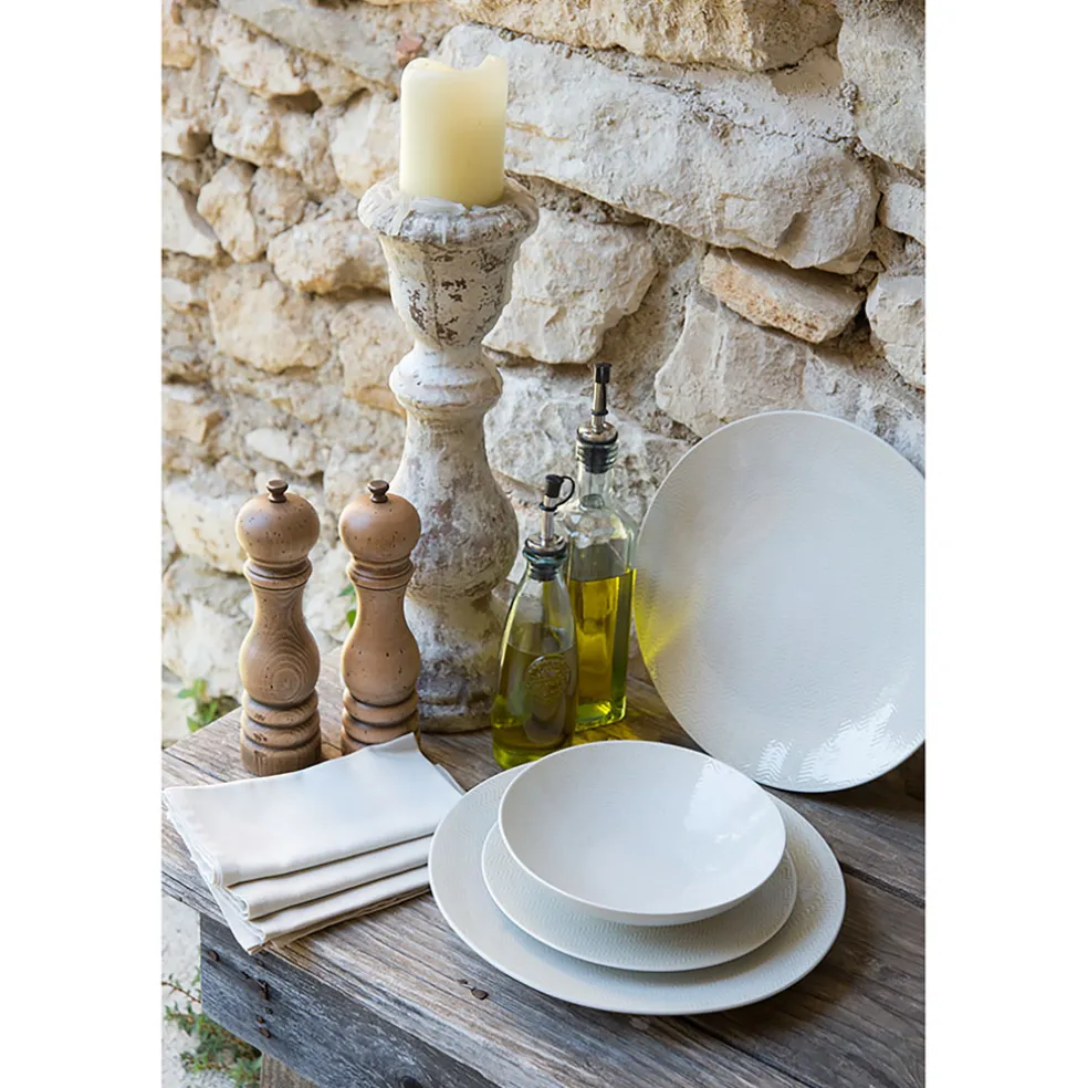 Assiette à dessert en grès crème d20.5cm - Vesuvio