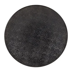 Assiette à dessert en grès noir d20.5cm - Vesuvio