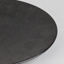 Assiette à dessert en grès noir d20.5cm - Vesuvio