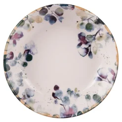 Assiette à pates en faïence blanc d22cm - Garden