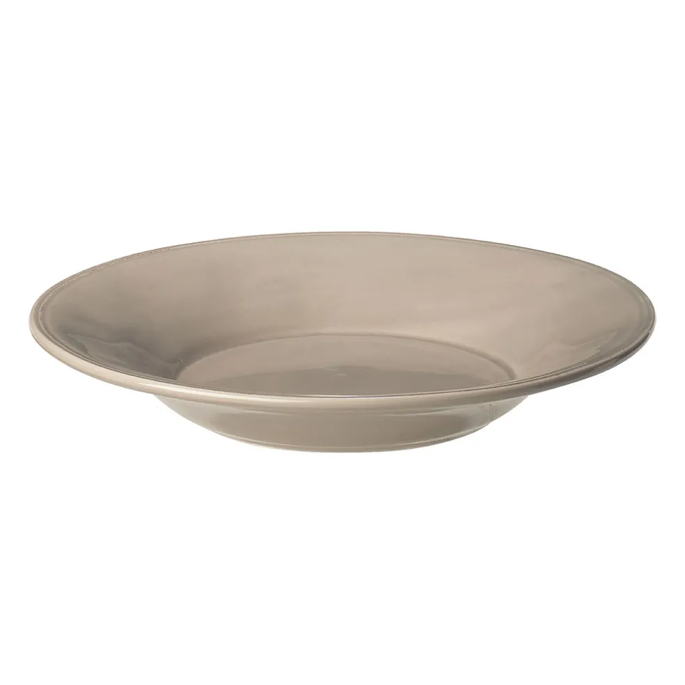 Assiette à pâtes en faïence mastic d27cm - constance