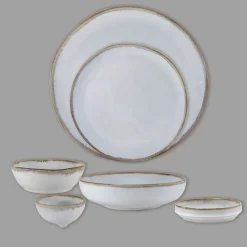 Assiette a dessert en grès nacré d20cm - Nori