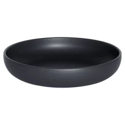 Assiette calotte en gres noir d22cm - Uno