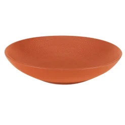 Assiette calotte en gres terracotta d25cm - vesuvio