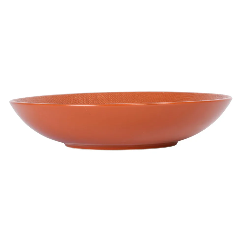 Assiette calotte en gres terracotta d25cm - vesuvio