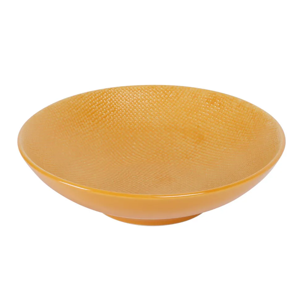 Assiette calotte en gres safran d19cm - vesuvio