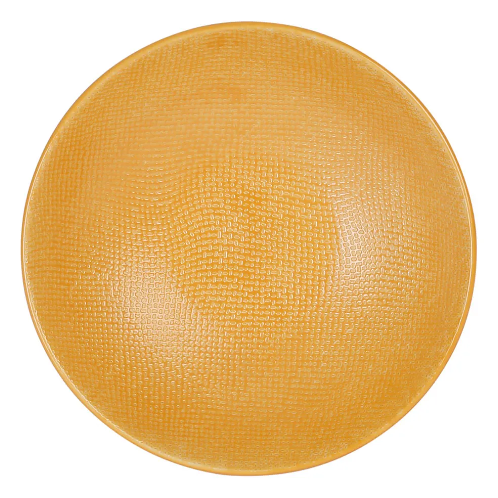 Assiette calotte en gres safran d19cm - vesuvio