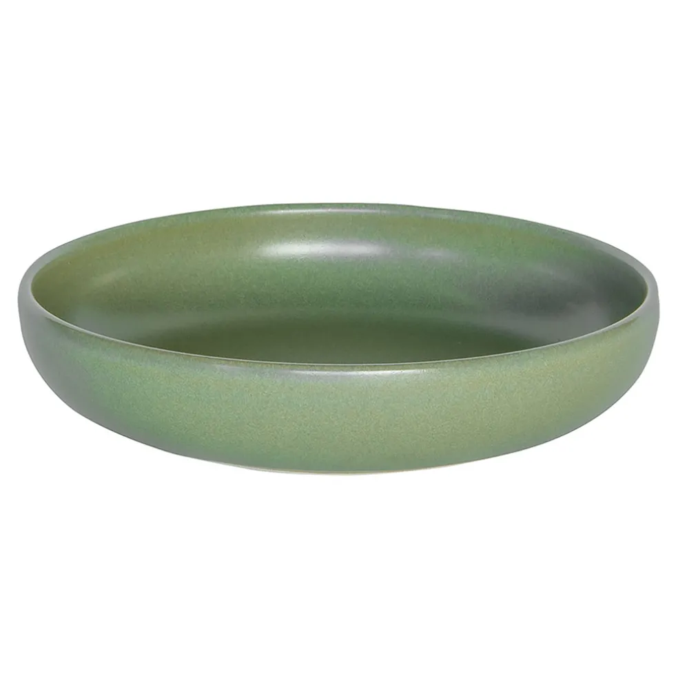 Assiette calotte en gres amande d22cm - Uno