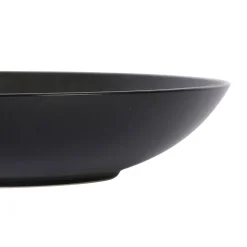 Assiette calotte en grès noir d25cm - Vesuvio