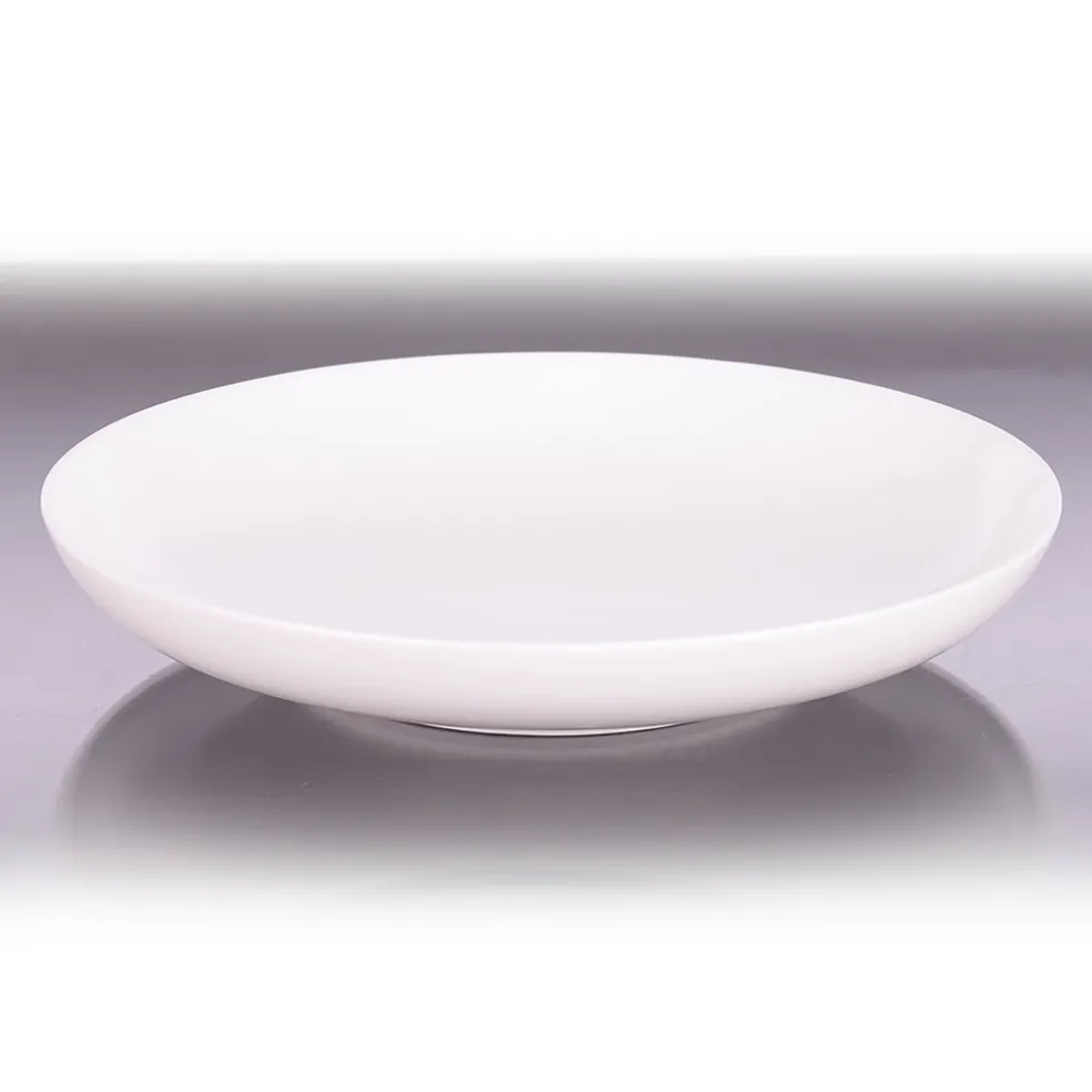 Assiette calotte en porcelaine blanc d21.5cm - selena