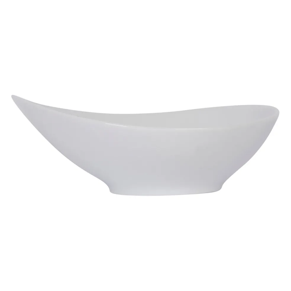 Assiette calotte en porcelaine blanc d19cm - Galet