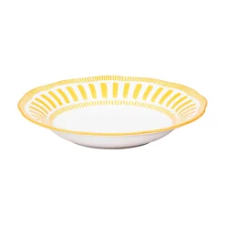 Assiette calotte en porcelaine jaune d22cm - Napoli