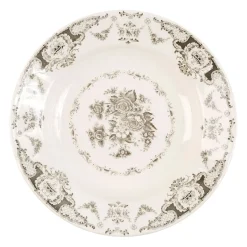 Assiette creuse en faïence gris d23cm - clothilde