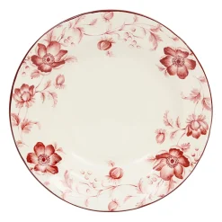 Assiette creuse en faïence rouge d23cm - Margaux