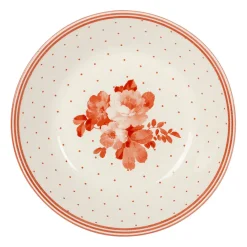 Assiette creuse en faIence rouge antique d20cm- josephine