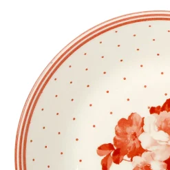 Assiette creuse en faIence rouge antique d20cm- josephine