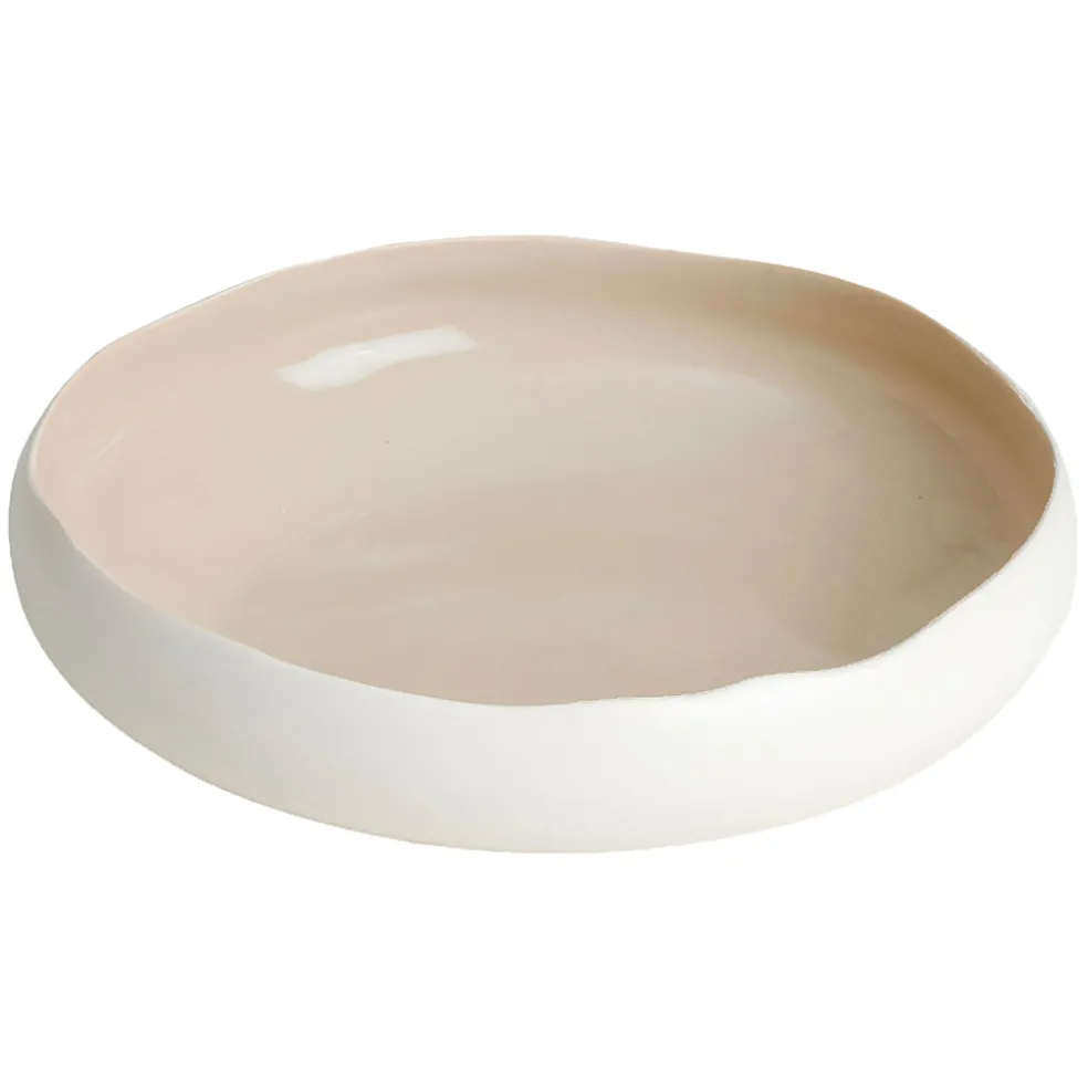 Assiette creuse en gres lin d20cm - oslo