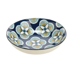 Assiette creuse en grès bleu d19cm - imany