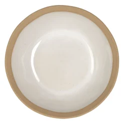 Assiette creuse en grès blanc d18cm - Jade