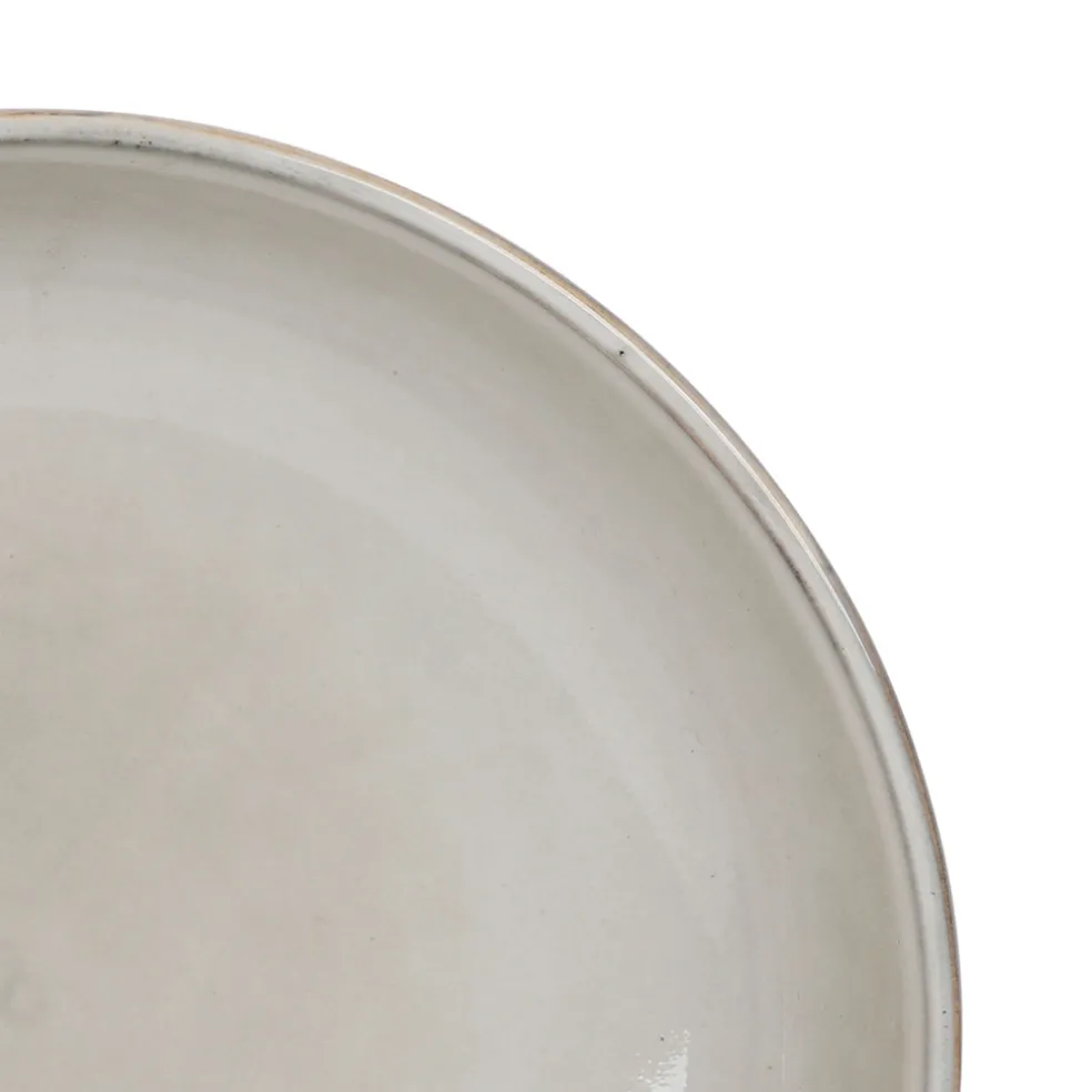 Assiette creuse en grès vert d19cm - Nori