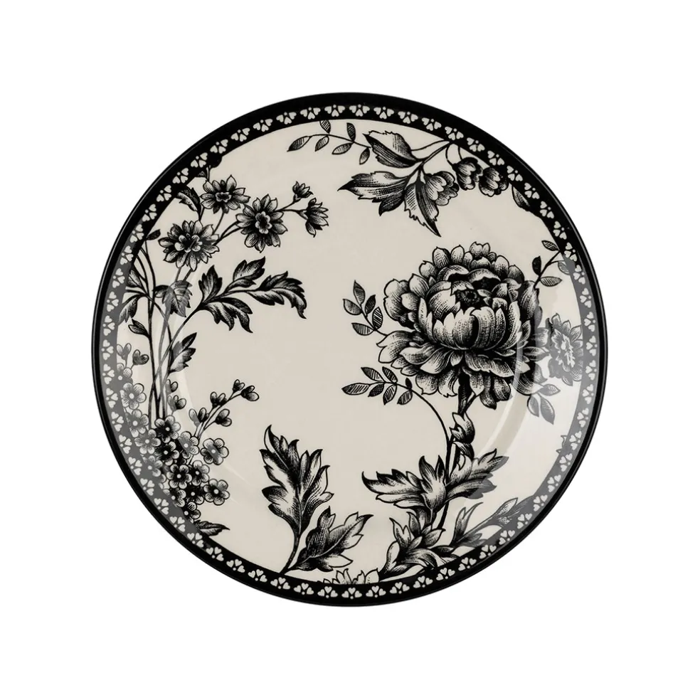 Assiette de dessert en faïence noir d20cm - Lison