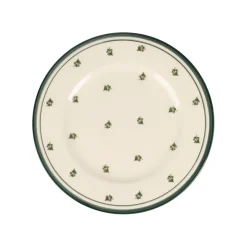 Assiette dessert en faïence vert foncé d22cm - Leonie