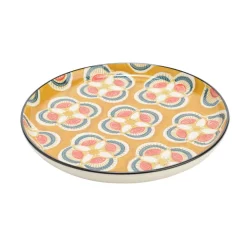 Assiette dessert en grès jaune d21cm - imany