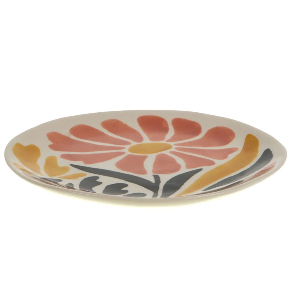 Assiette dessert en grès multicolore d20cm - Margot