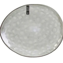 Assiette galet en grès gris d27.5cm - au gres du temps